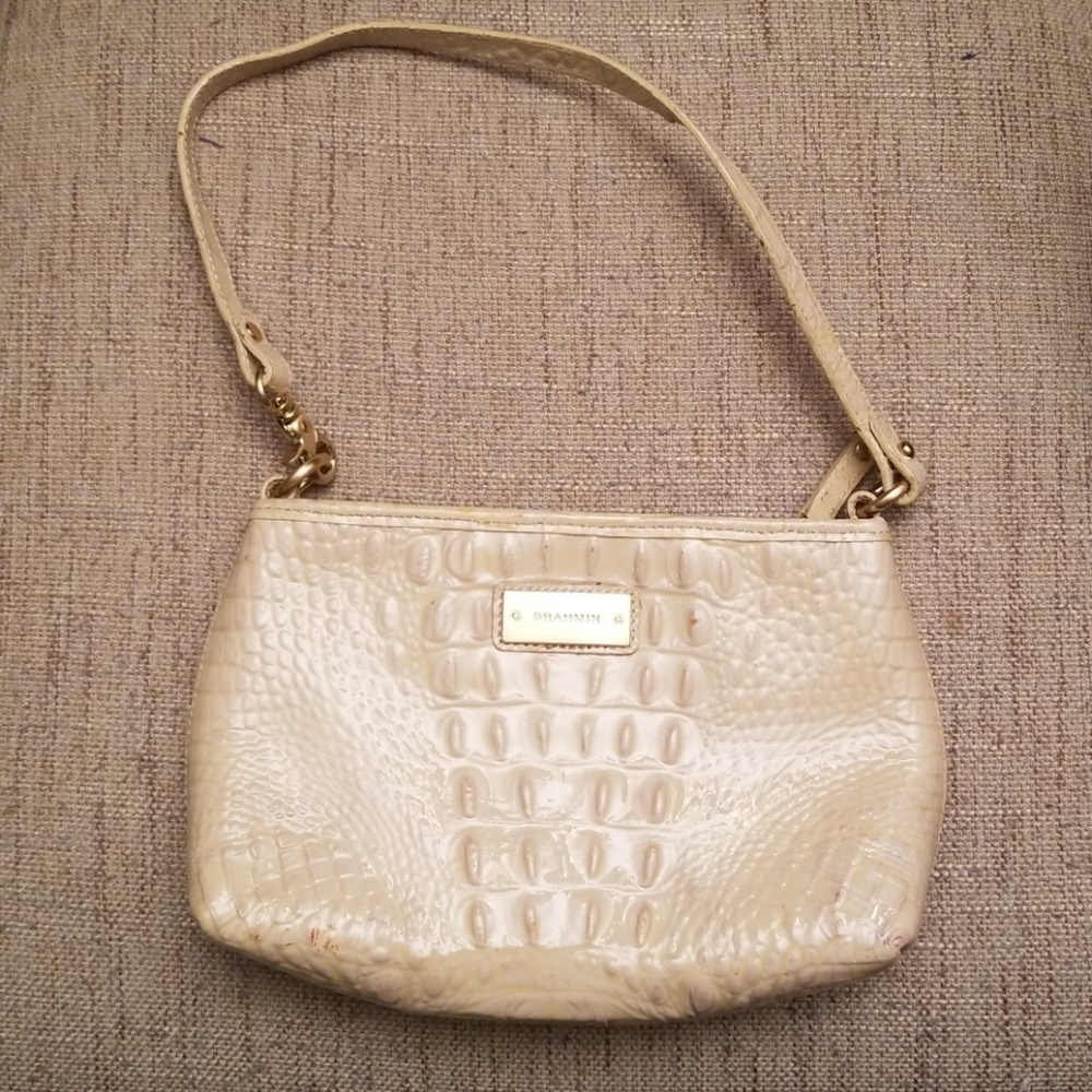 Croc skin shoulder bag